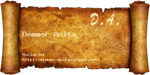 Demmer Anita névjegykártya
