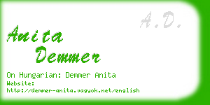 anita demmer business card